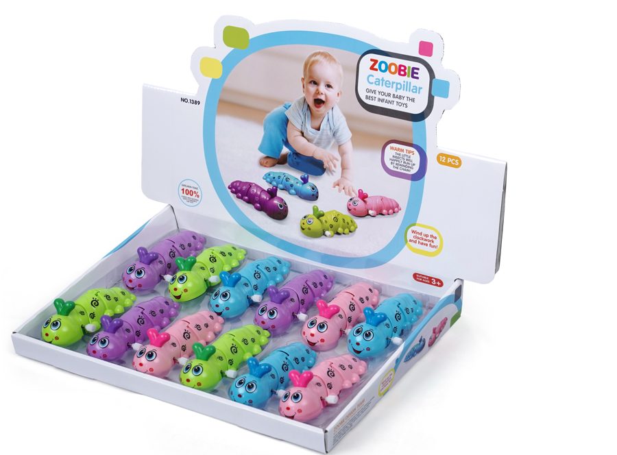 ZOOBIE wind-up caterpillar display box of 12